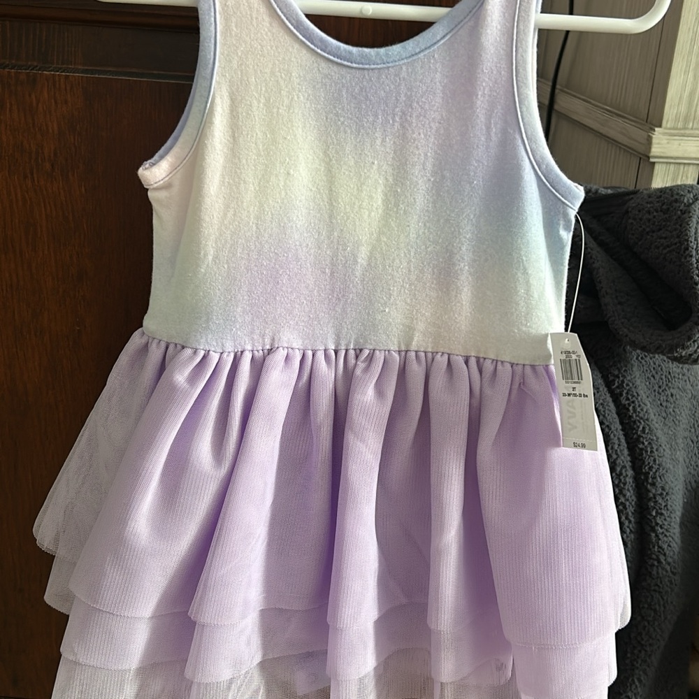 Old Navy Pastel Rainbow and Lavender Kids Casual Dress